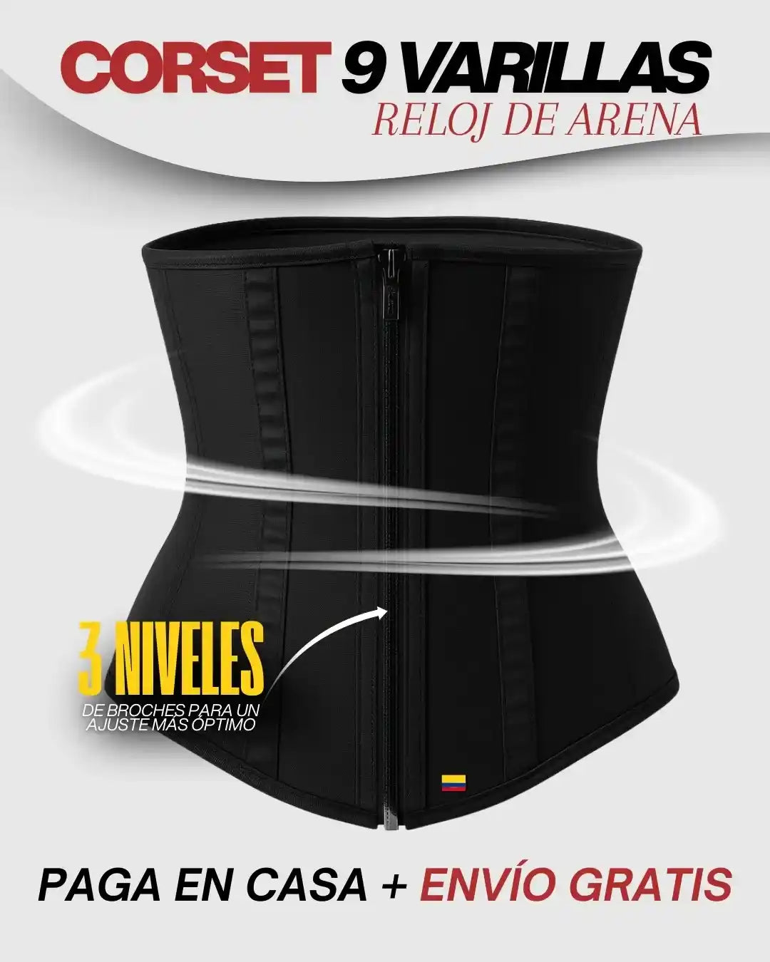 CORSET 9 VARILLAS RELOJ ARENA